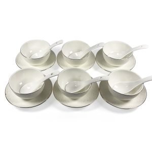 6-Piece Bowl Set with Plate and Spoon