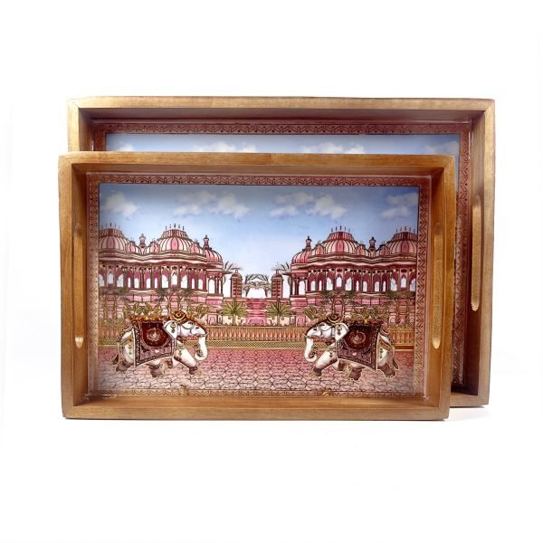 Elegant Wooden Tray for Home & Entertaining