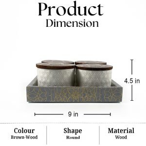 4-Jar Storage with tray