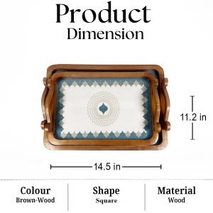 Multipurpose Wooden Tea & Snack Tray