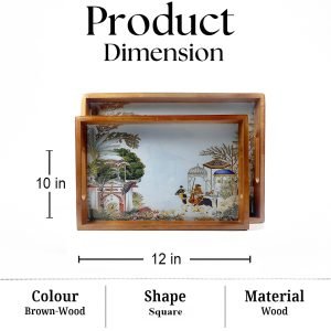 Elegant luxury wooden breakfast tray with sturdy design