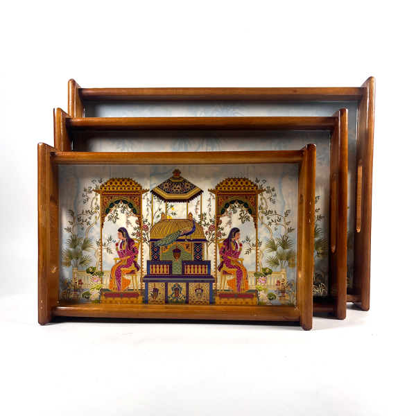 Artisan Edge Wooden Tray (3PCS)