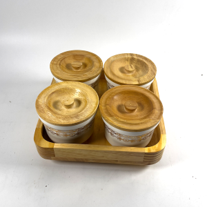 Jar Spice Container With Lids – Pickle & Chutney Server Set