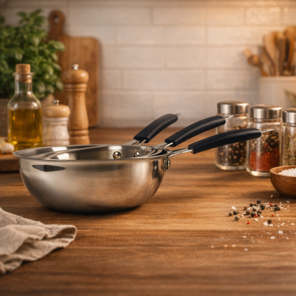 Stainless Steel Fry pan Set (3 PCS)