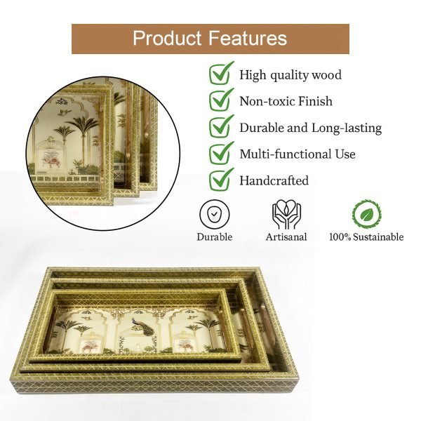 3-Piece Serving Tray Set