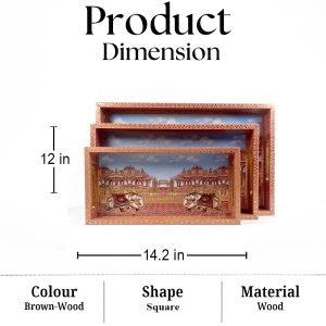 Wooden Tray Set (3 PCS) for Home