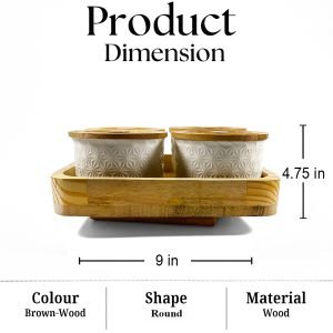 Luxury Spice & Condiment Jar Set with Wooden Organizer Tray