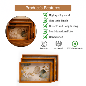 Stylish Drink & Snack Tray(3PCS)