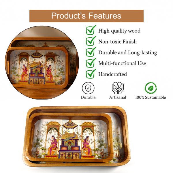 Multipurpose Wooden Tray