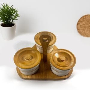 Royal 3-Jar Condiment Set with Stand