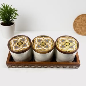 Multi-Purpose Storage Jar Set with Organizer Tray