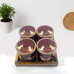 Horse-Themed Storage Jar with Lid: