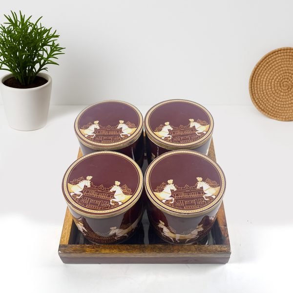 Horse-Themed Storage Jar with Lid