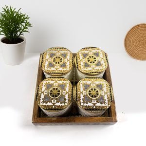 Spice and Condiment Jar Set with Organizer Tray