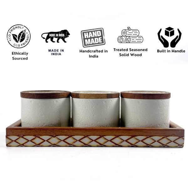 Multi-Purpose Storage Jar Set with Organizer Tray