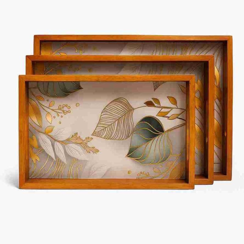 Rectangle Serving Tray 3 Pieces-Printed (Set of 1)