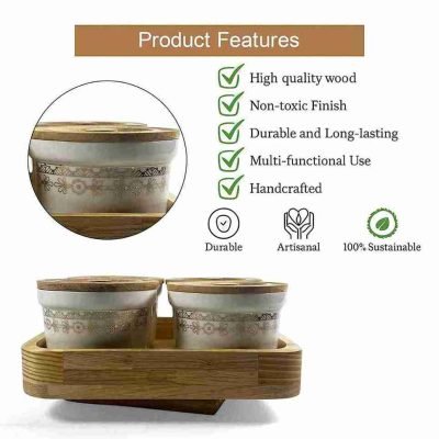 Revolving Aura Jars 4 Pieces with Tray