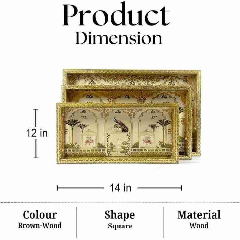 Sanskriti Luxury 3 Tray-Handcrafted (Set of 1)