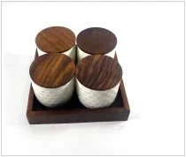 Solitaire Storage Jars 4 Pieces Kitchen Pantry