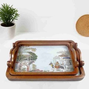 Printed King Rectangle Serving Tray 2 Pieces
