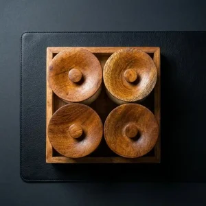 Daily Use Storage Jar Set - 4 Pieces with Tray