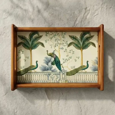 Multi Purpose Wooden Serving Tray 3 Pieces