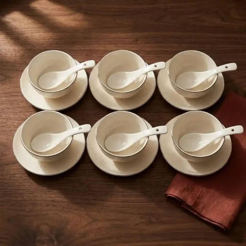 Nadia 6 Piece Bowl Set - with Plate and Spoon (Set of 1)