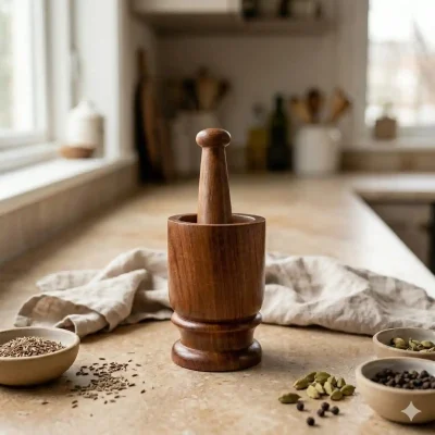 Okhli Sheesham – 3 Pieces Multi Sizes – Spice Grinder (Set of 1)