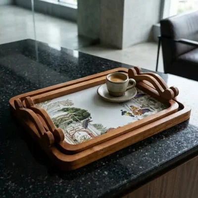 Printed King Rectangle Serving Tray 2 Pieces