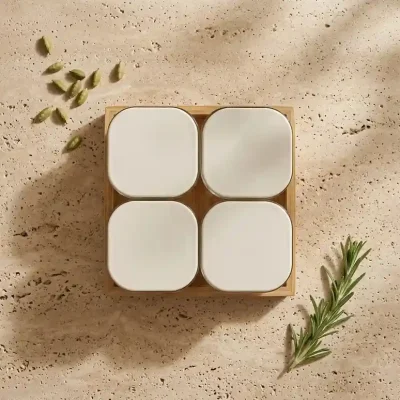 Signature Candy Jar Set Marble Finish 4 Pieces