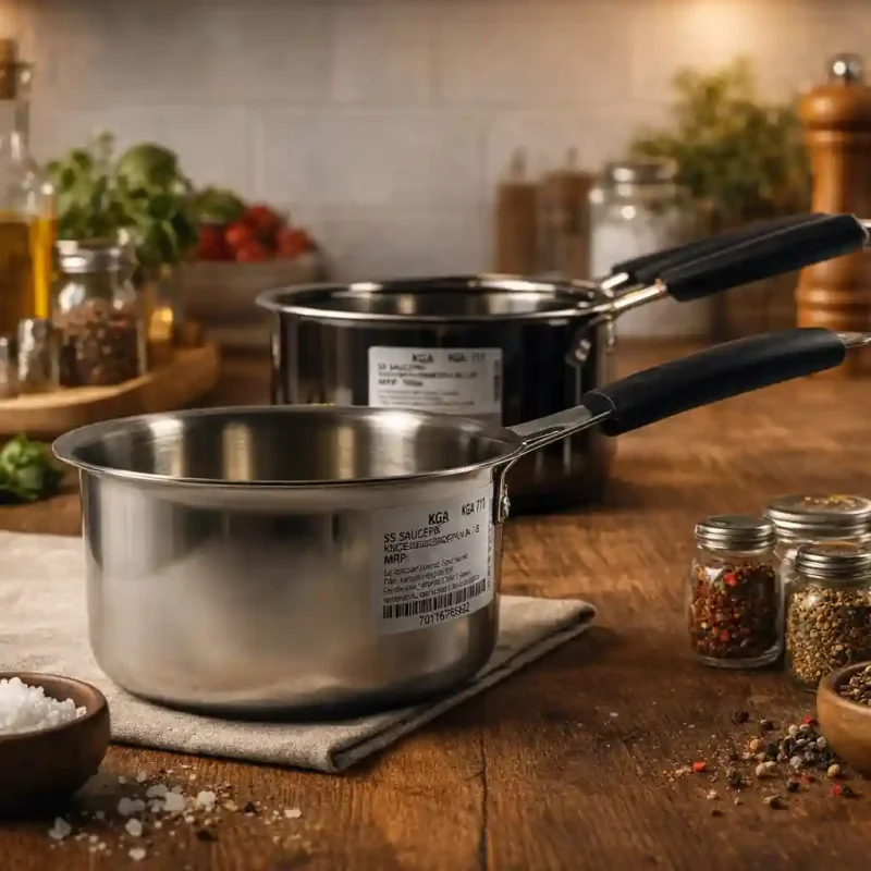 Stainless Steel Saucepan No. 14-Heavy Base (Set of 1)