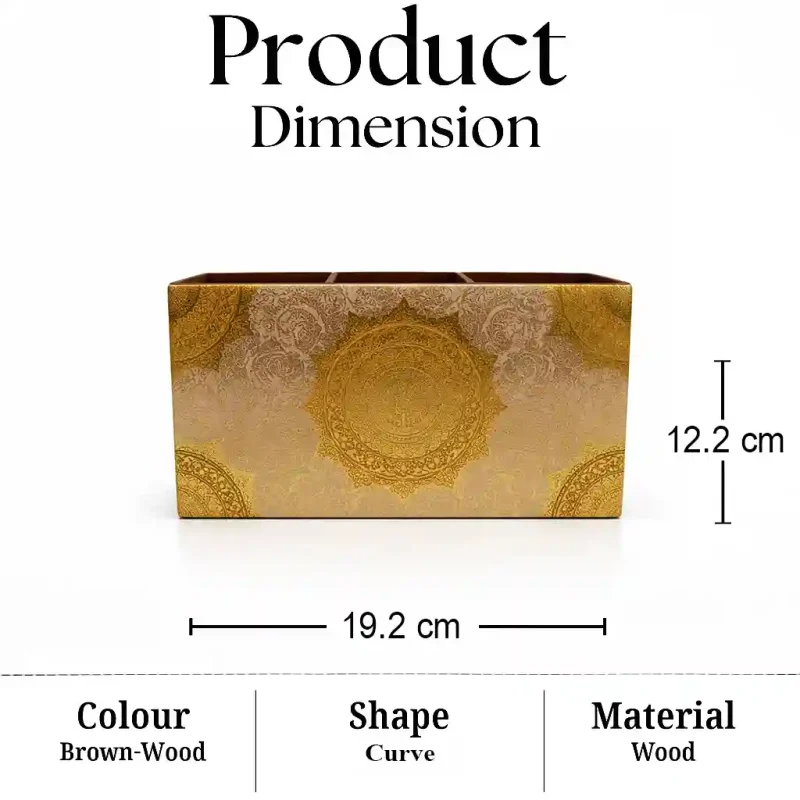 Wooden Cutlery & Napkin Holder-Dining Table (Set of 1)