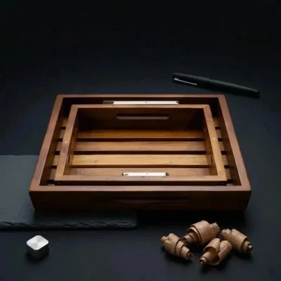 Aqua square serving tray 2 pieces dining