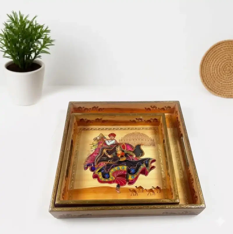 Signature Rectangle 2 Pieces Tray - Elegant Serving (Set of 1)