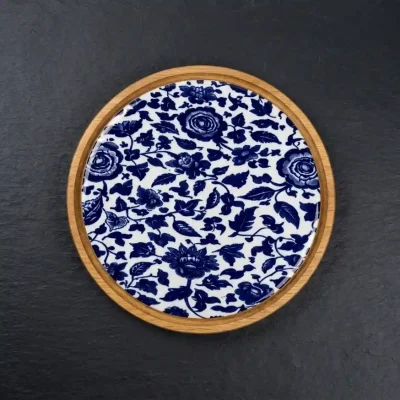 wooden chakla 9 inch round Micka printed