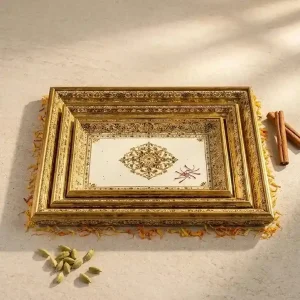 Rectangular 11mm Serving Tray Set 3 Pieces Dining