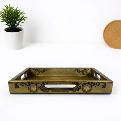 SIG.TRAY SET OF 2 SQUARE