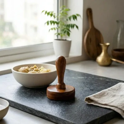 Sheesham Wood Mesher-Handcrafted Vegetable (Set of 1)