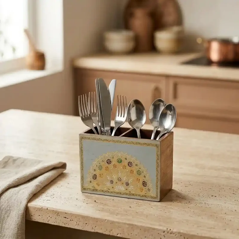 Signature Cutlery Holder With 2 Compartment - Holder (Set of 1)