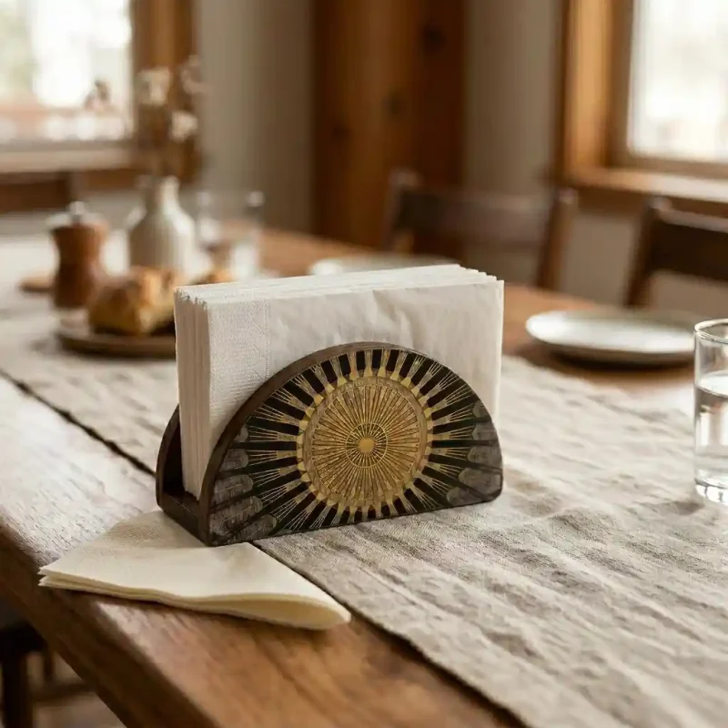 Signature Napkin Holder - Compact Tissue Stand (Small Size)