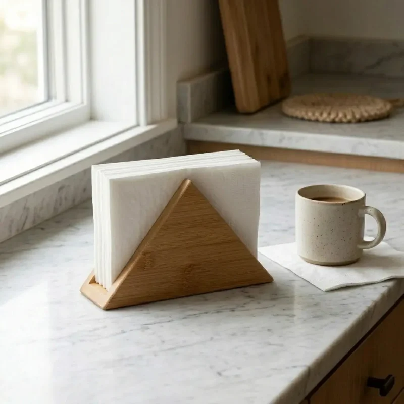Triangular Napkin Stand - Modern Tissue Holder (Set of 1)