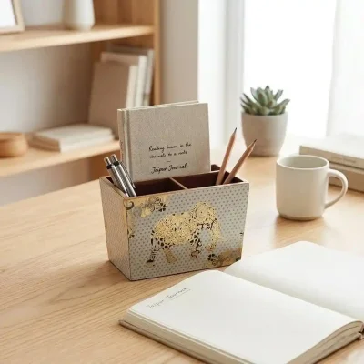 Wooden Cutlery & Napkin Holder-Dining Table (Set of 1)