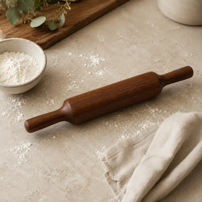 Export Quality Wooden Belan-Smooth Rolling Pin (Set of 1)