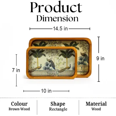 Galaxy Serving Tray-Arc Printed-Rectangle (Set of 1)