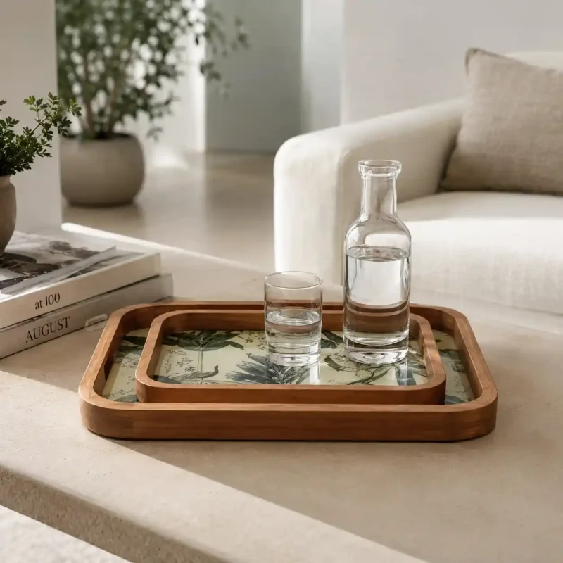 Galaxy Serving Tray-Arc Printed-Rectangle (Set of 1)