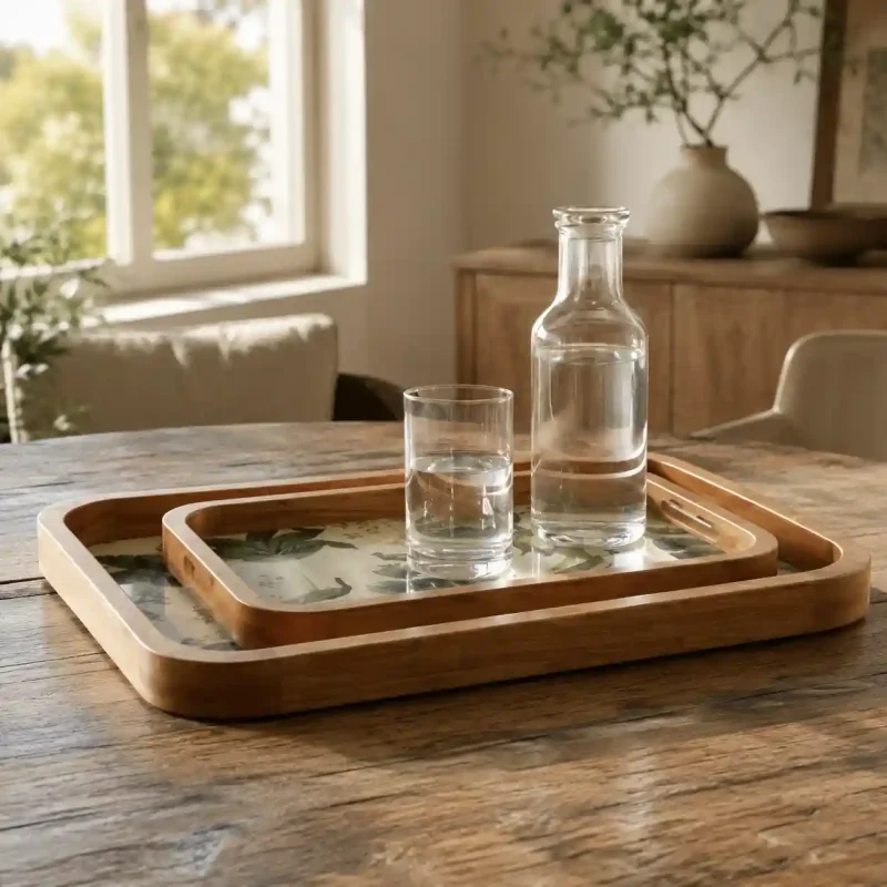 Galaxy Serving Tray-Arc Printed-Rectangle (Set of 1)