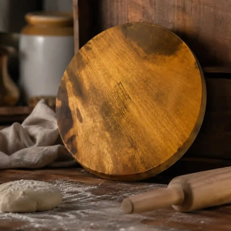 Laminate Wooden Chakla-10 Inch Round - Kitchen (Set of 1)