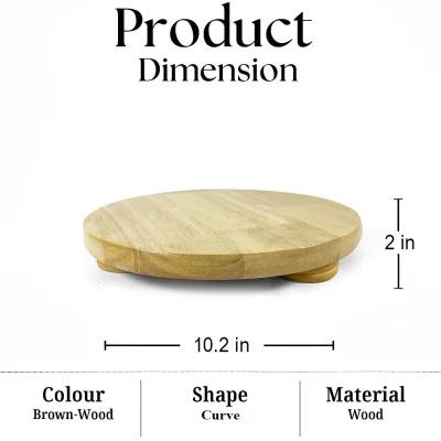 Laminate Wooden Chakla-10 Inch Round - Kitchen (Set of 1)