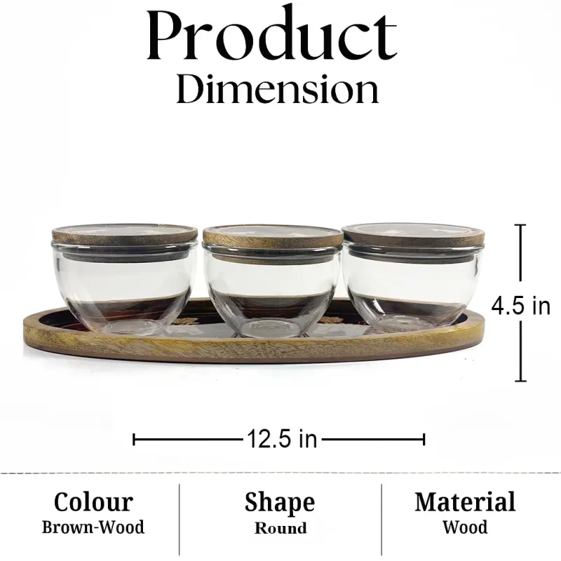 Legacy 3 Pcs Serving Set with Tray-Dining Tableware (Set of 1)