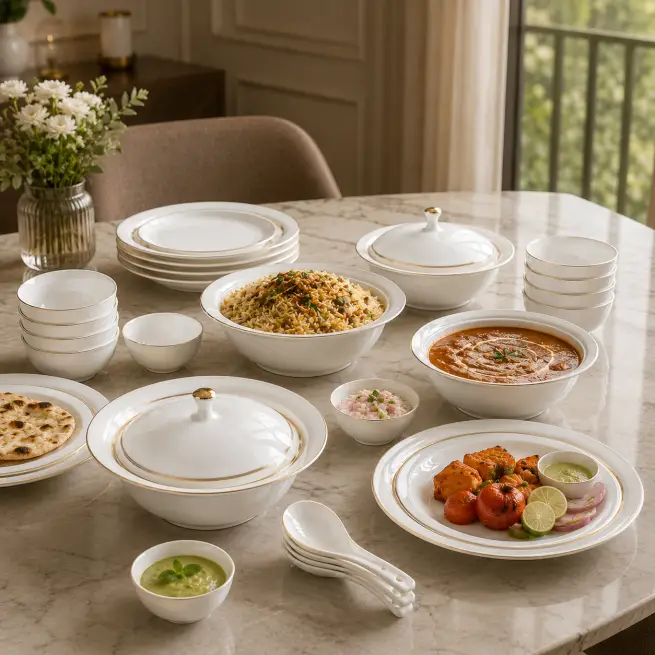 Nadia Goldline Dinner Set-40 Pcs-Premium (Set of 1)